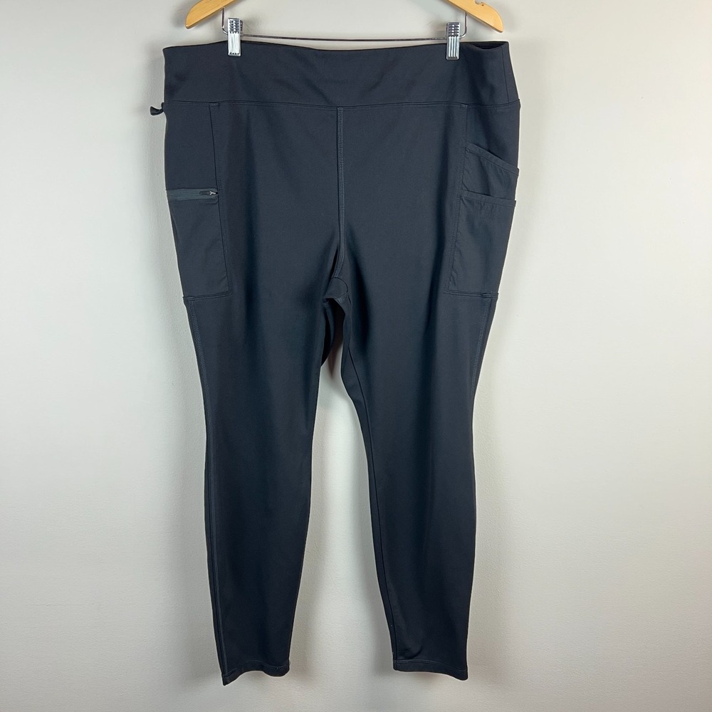 Carhartt Pants Womens 1X Black Fitted Pull On Utility Leggings Pockets Stretch